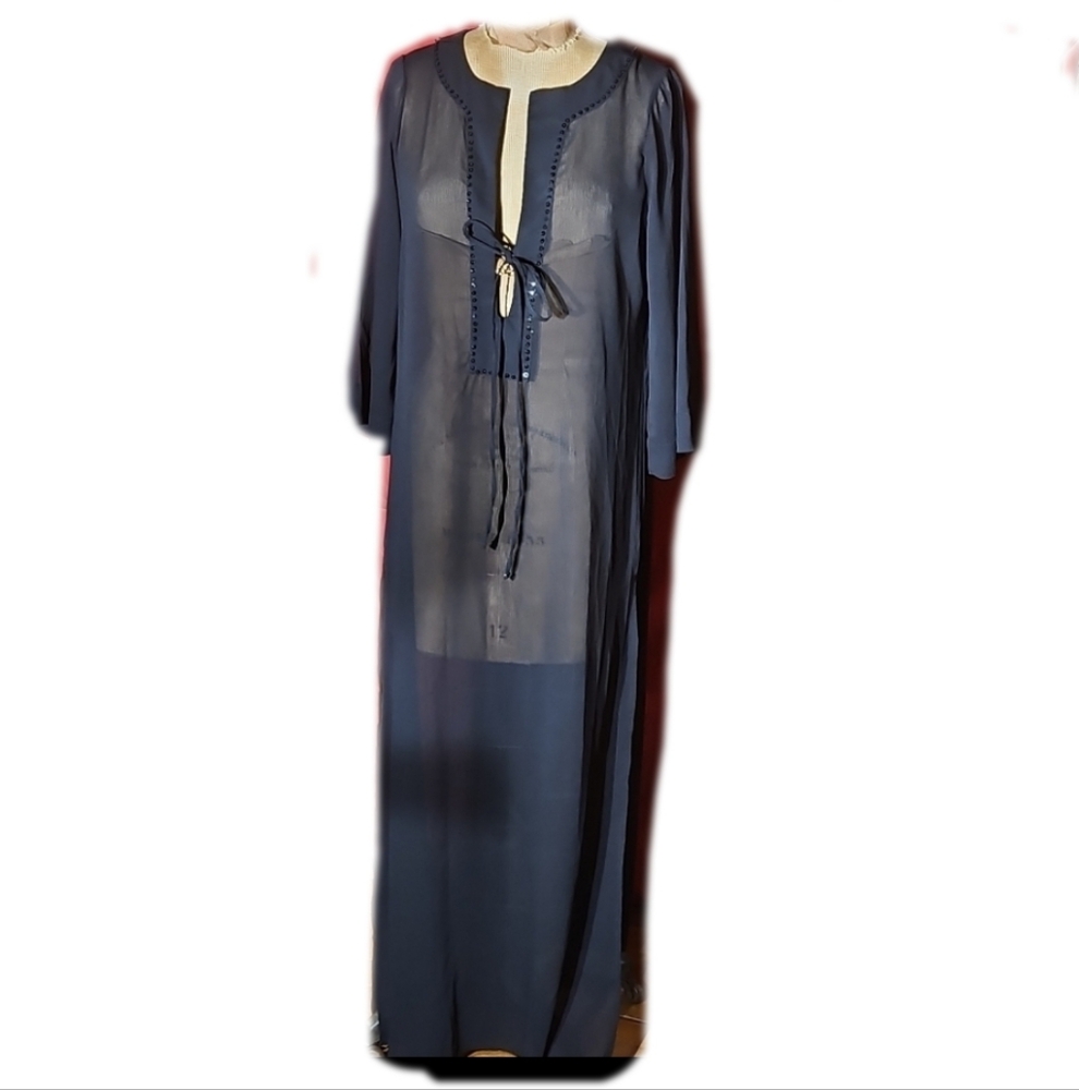 NWOT Sheer Black long tunic Tommy Bahama